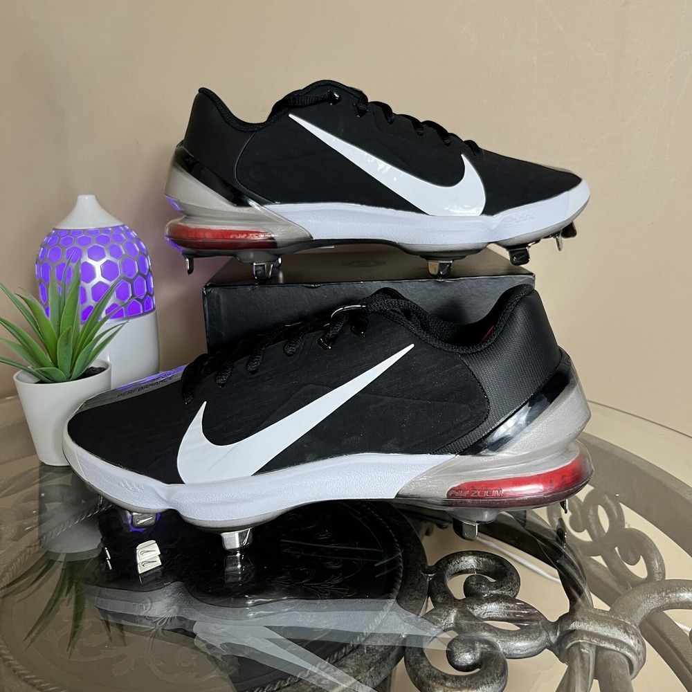 ✅ Nike Force Zoom Trout 7 Low Metal‎ Baseball Black Cleats Size 7.5 CQ7224-009